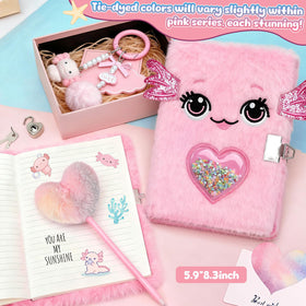 YuLeFang axolotl notebook with lock protects secrets and drawings.