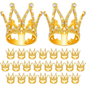 Yulejo crown cake topper crystal detail enhances cake sparkle for celebrations.