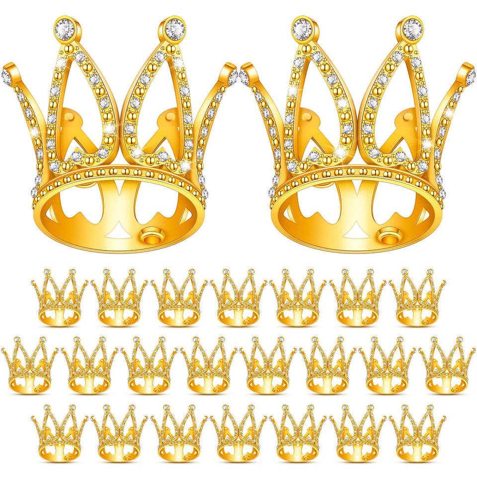 Yulejo crown cake topper crystal detail enhances cake sparkle for celebrations.