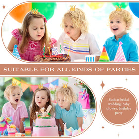Yulejo crown accessory for party setup creates cohesive royal theme.