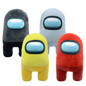 YuMe Among Us plush white visor, adorable collectible for fans and desks