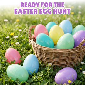 Yumzo pastel spring colors eggs to brighten baskets and party decorations.