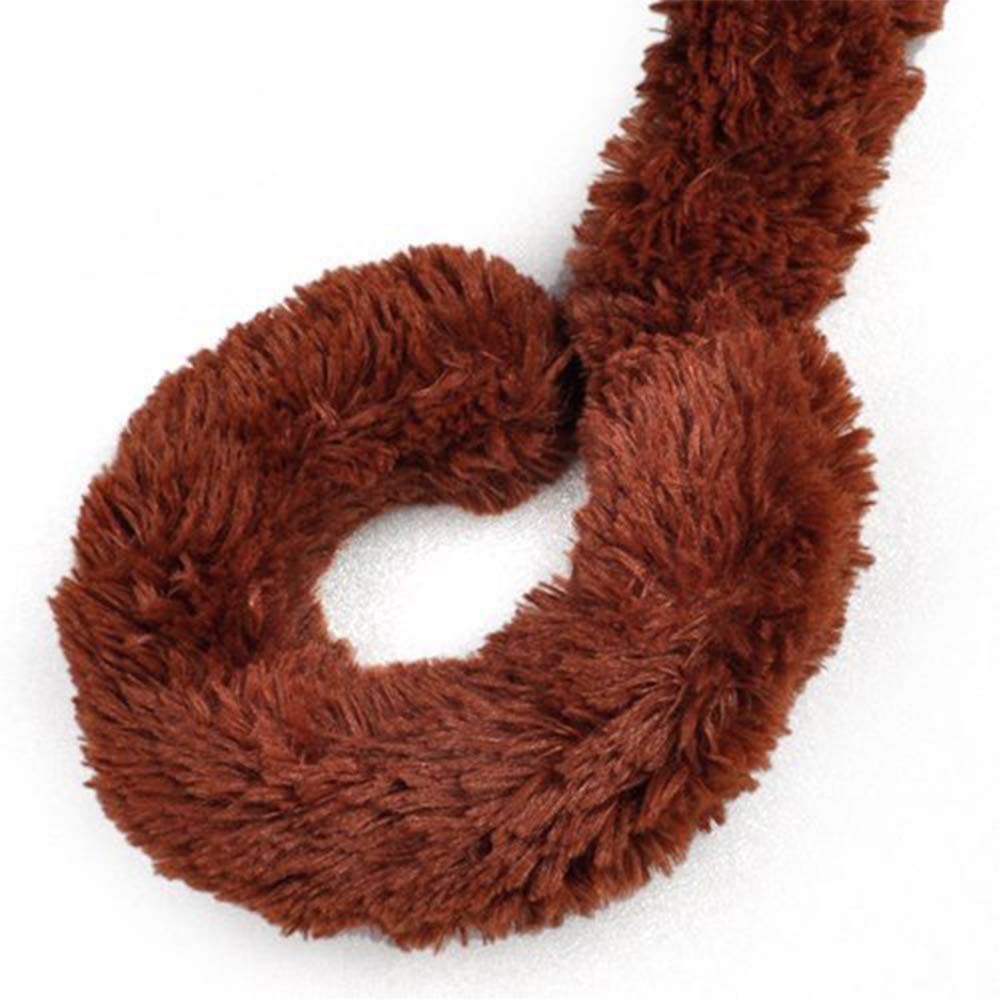 YunNasi 43-inch monkey plush texture close-up shows soft fibers.