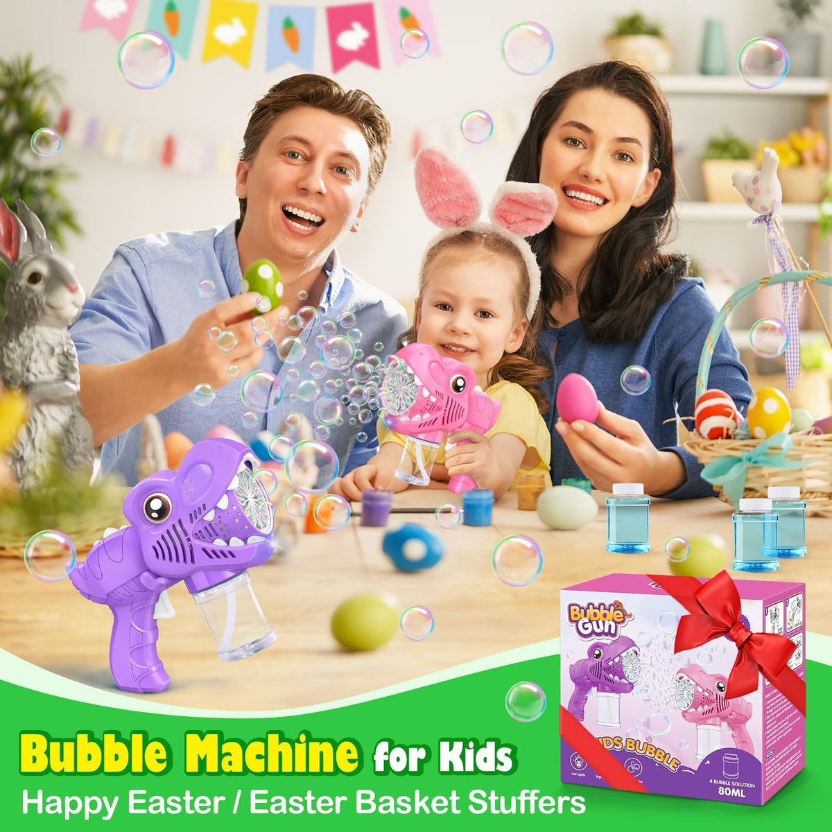 Yunaking Bubble Gun Gift-Ready Pack for party favors and gifts