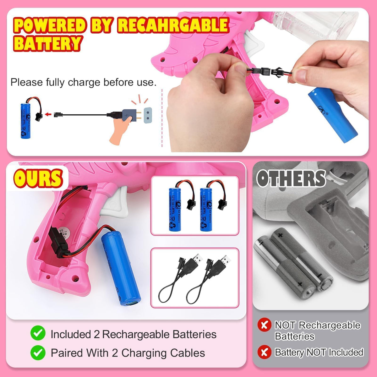 Yunaking Bubble Gun LED Night Play lights up evenings with bubbly fun