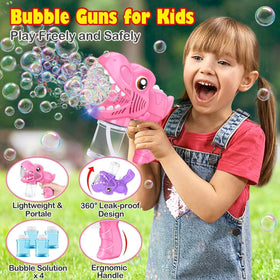 Yunaking Bubble Gun Rechargeable Battery keeps bubbles flowing without swaps