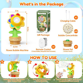 Yunaking Bubble Machine Wands gift-ready packaging for birthdays and holidays.