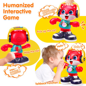 Yunaking Dancing Cat arms move to guide baby through playful movement.