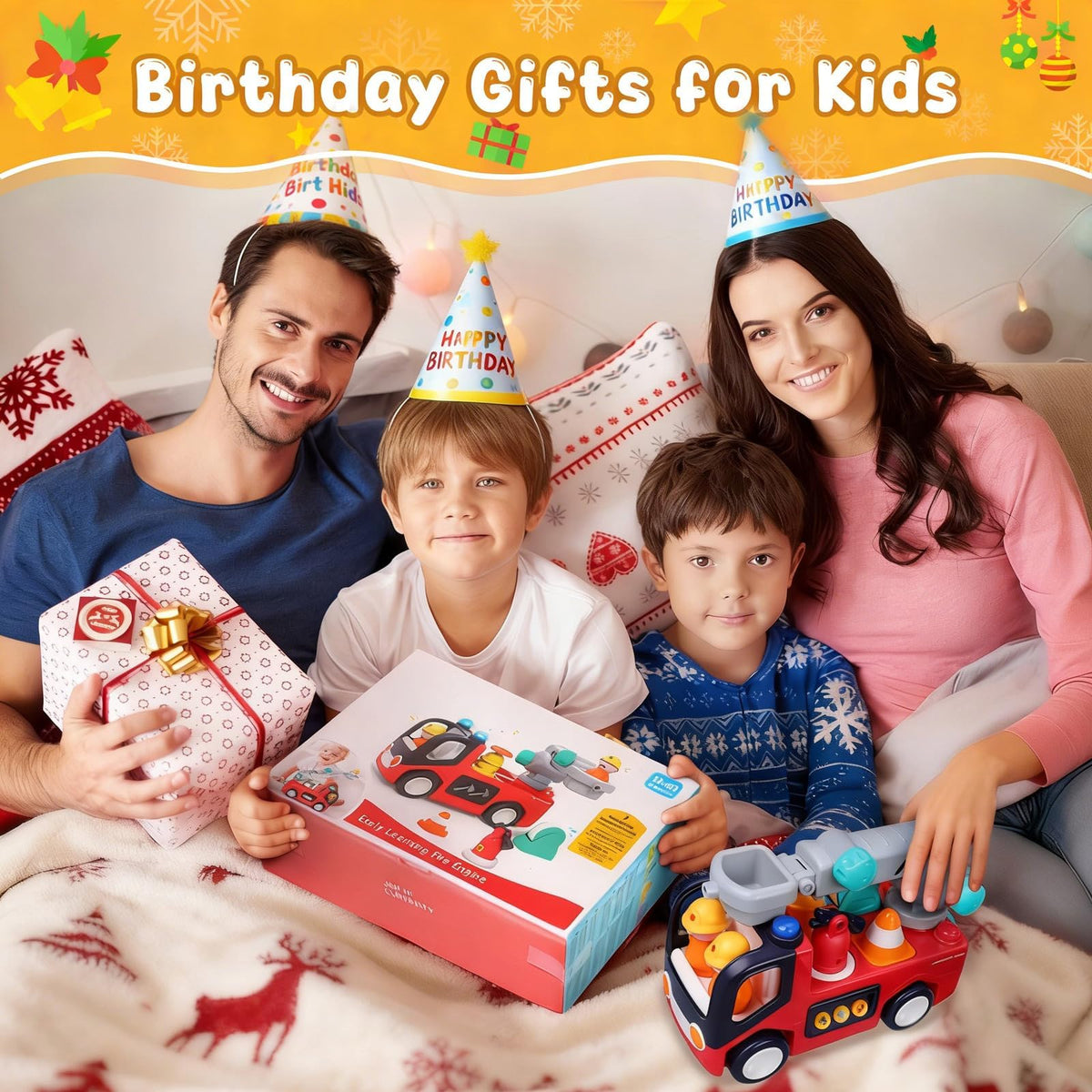 Yunaking fire truck toy a charming gift for toddlers