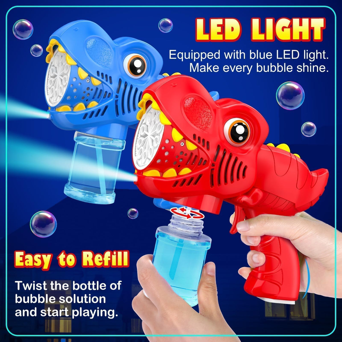 Yunaking LED bubble illumination for evening play