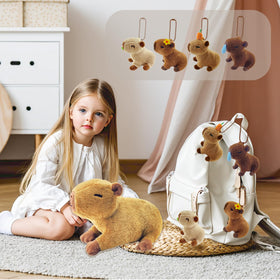 YUNCOL Capybara plush pendants with lanyards for bag decorations