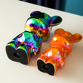 Ceramic bear figurine piggy bank as a unique gift and decor