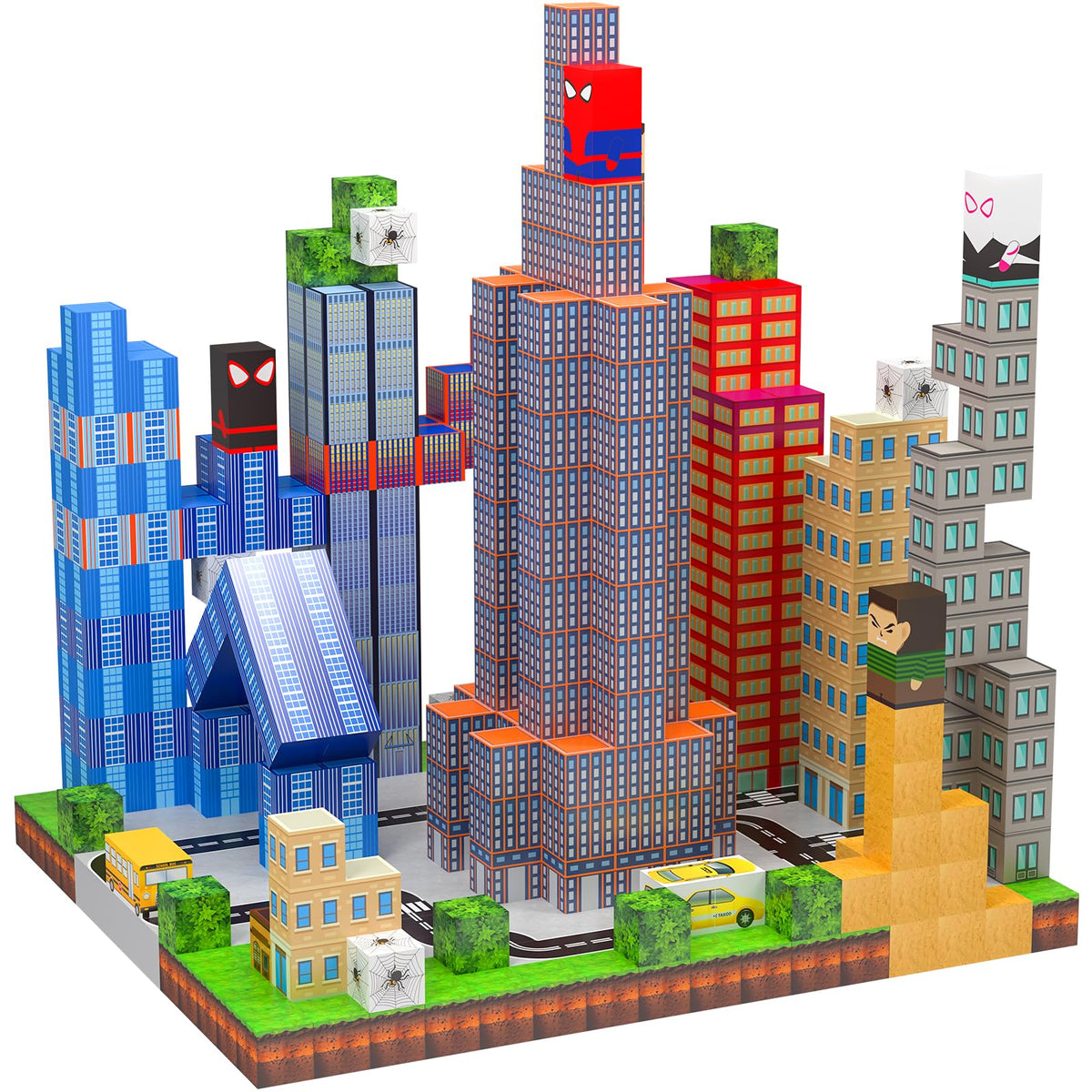 YUNGOWN magnetic blocks close-up highlighting strong magnets for secure connections and endless play