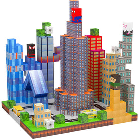 YUNGOWN magnetic blocks close-up highlighting strong magnets for secure connections and endless play