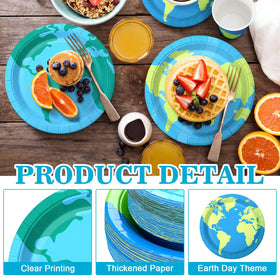 Yungyan Earth Day cups with world map pattern for travel-themed events.