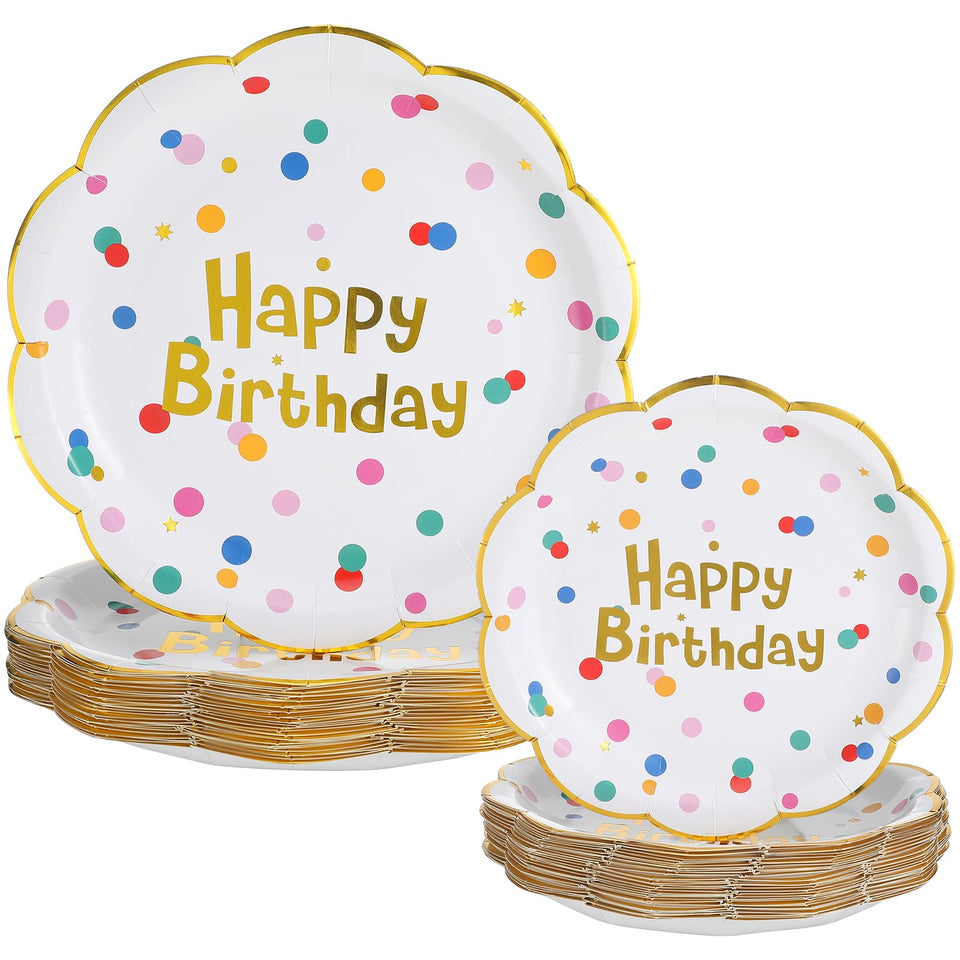 Yungyan rainbow scalloped plates for versatile party dining.