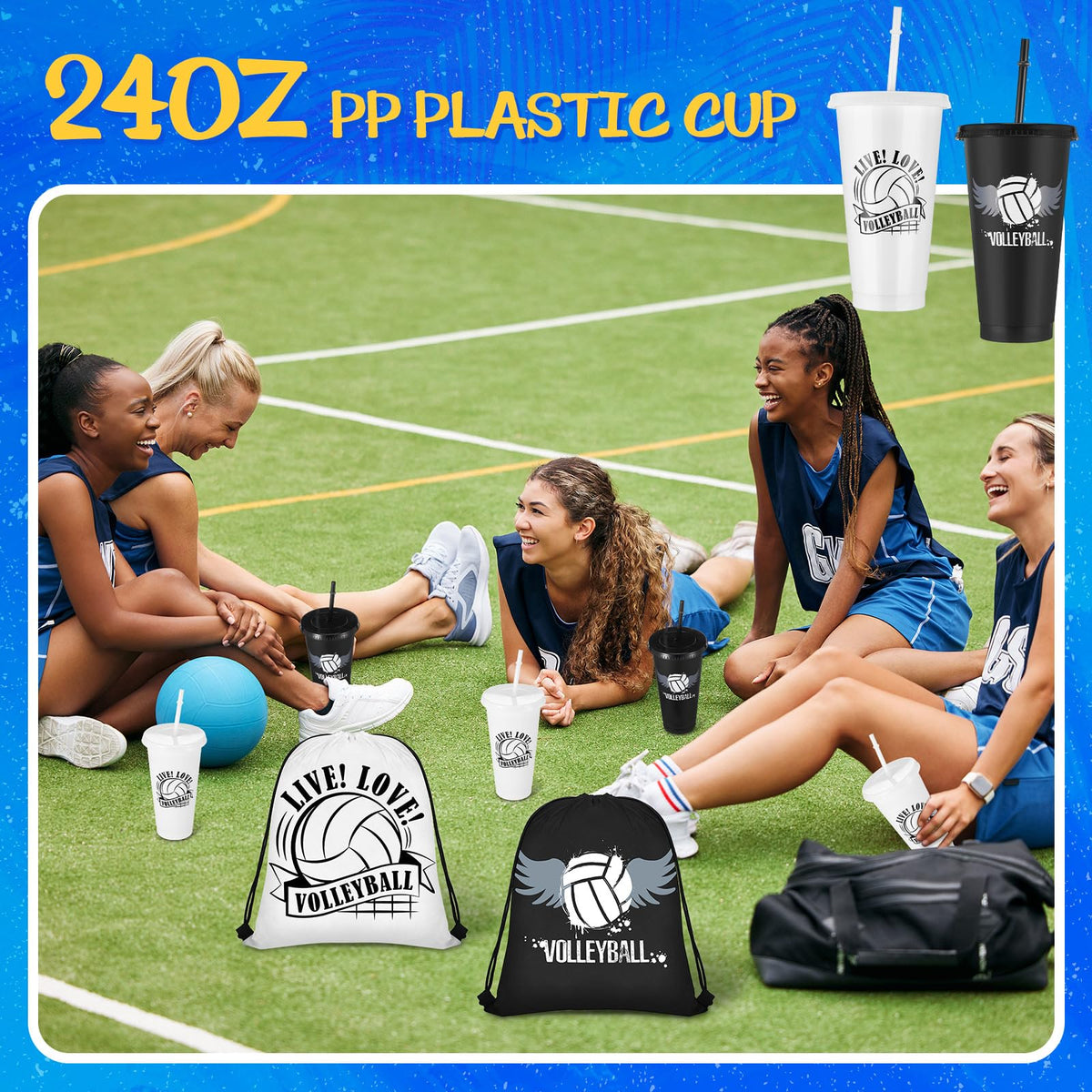 Yungyan 24oz volleyball cup suitable for drinks and refills