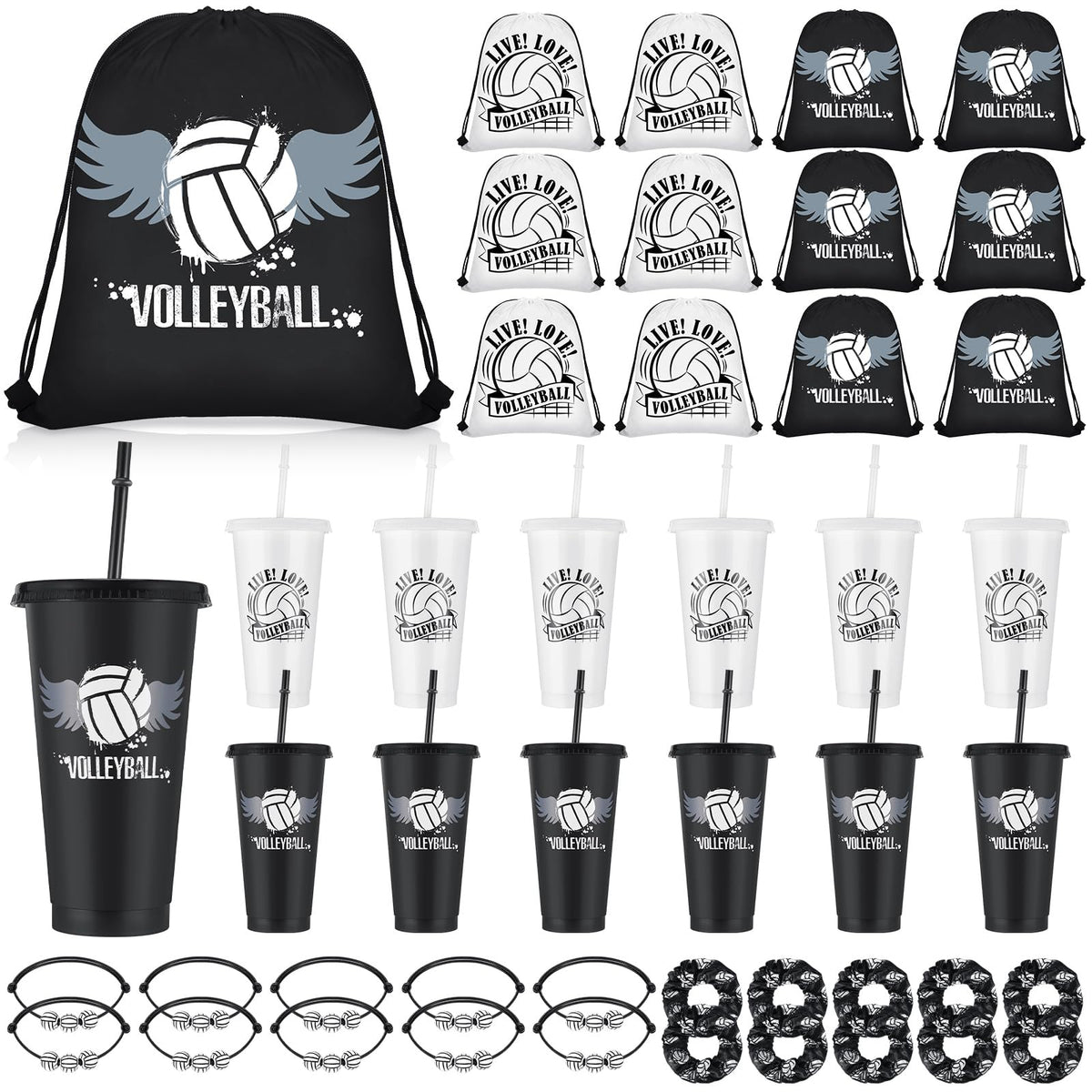 Yungyan volleyball cups with lids and straws for mess-free party drinks
