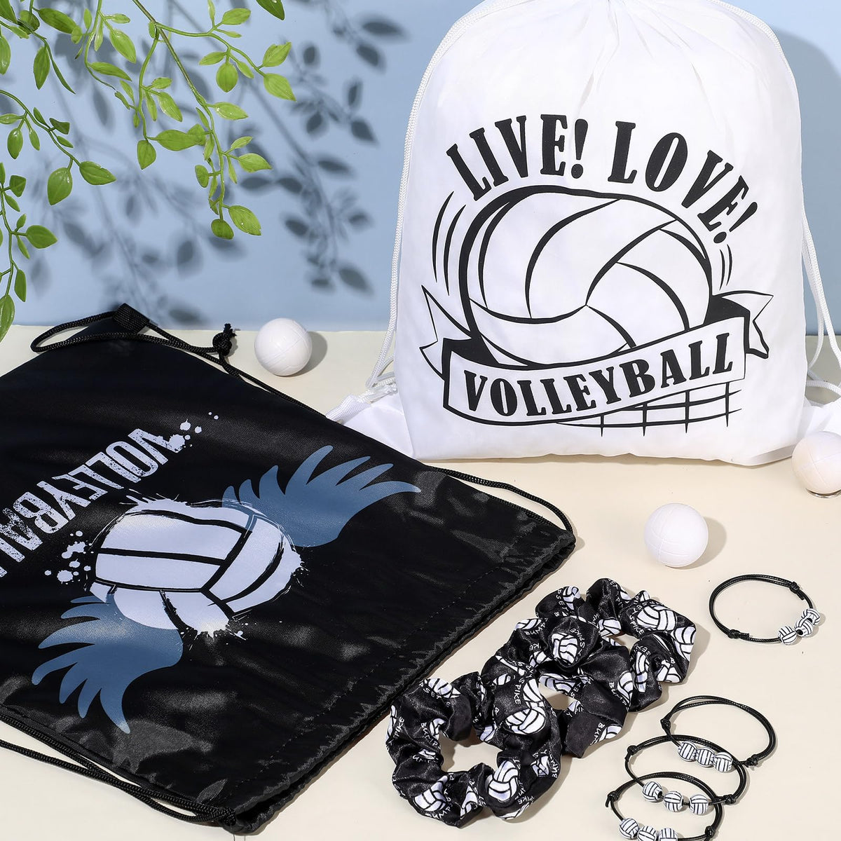 Yungyan volleyball drawstring bags in multicolor design for party favors