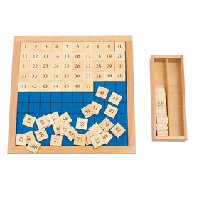 YunHe XinQiao hundred board on blue surface for counting practice
