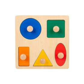 YunHe XinQiao Montessori shape sorter wooden board for early shape recognition and play.