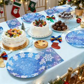yunhuatdm blue and purple backdrop enhances winter wonderland vibe
