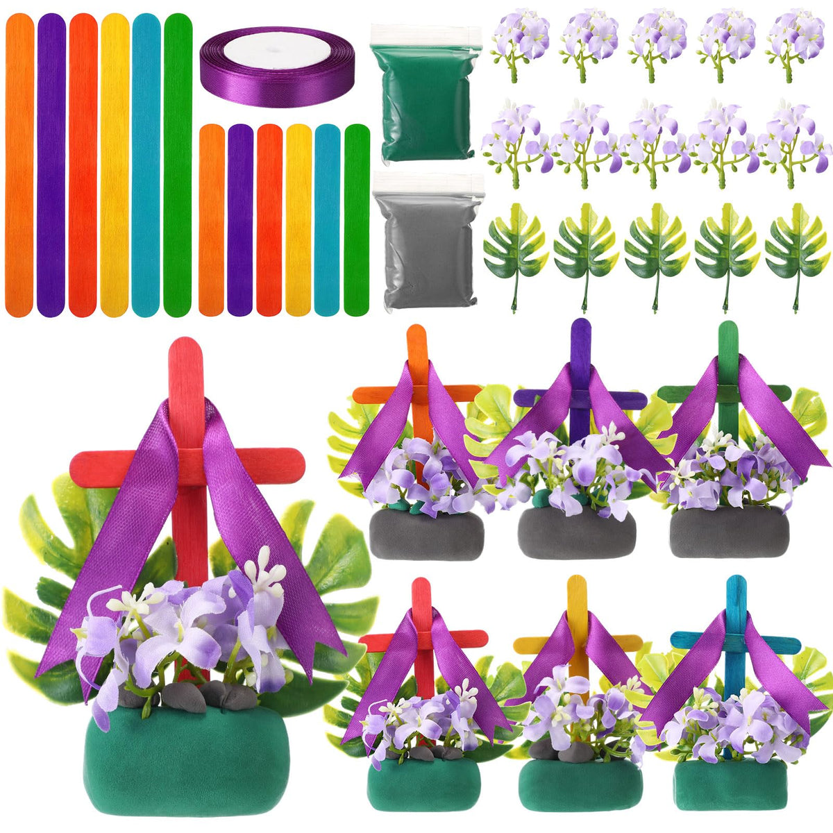 Yunlly palm Sunday cross-assembly for durable Easter decor ideas