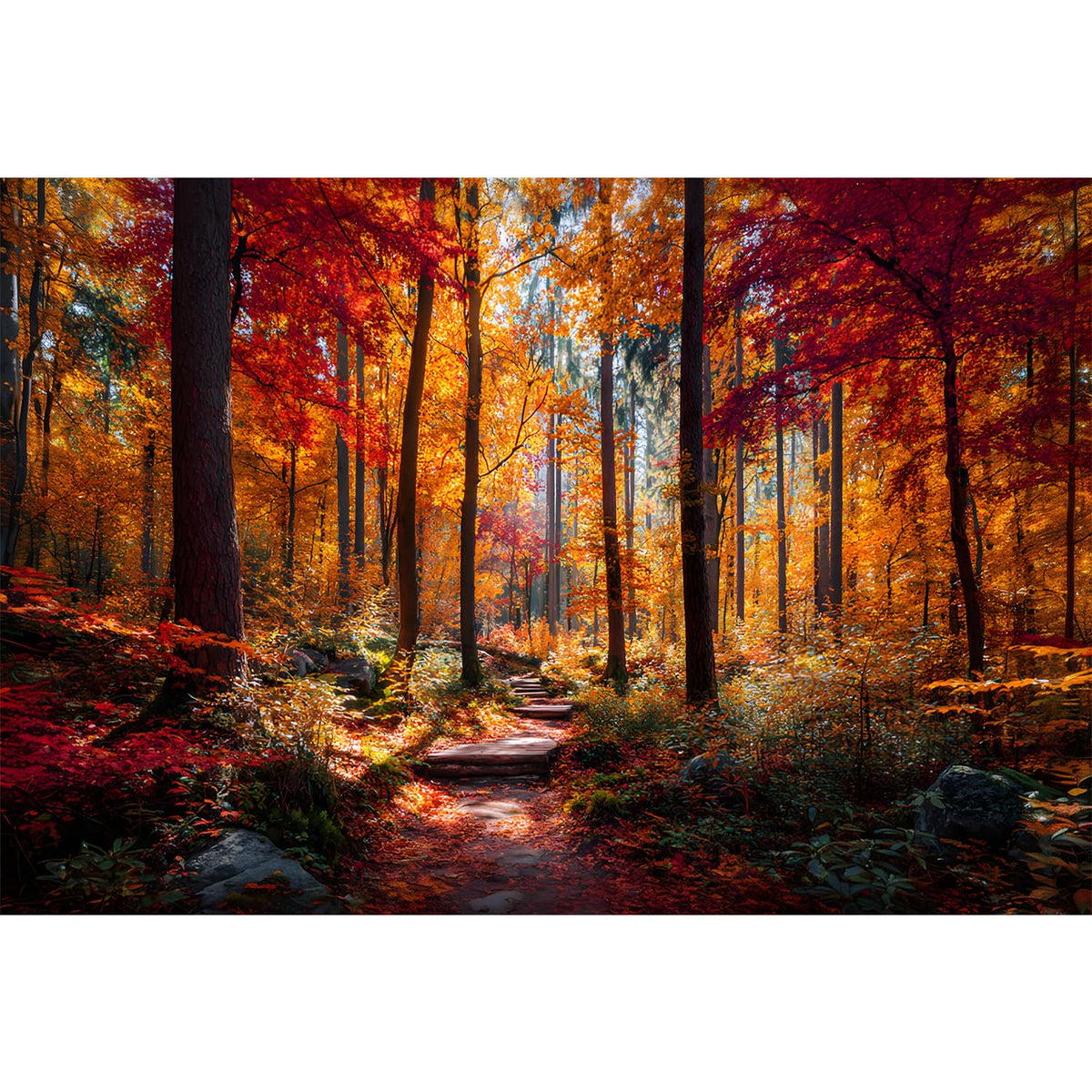 Yunlus 1000-piece autumn maple leaves forest puzzle offers relaxing solo or family activity.