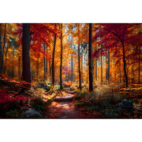 Yunlus 1000-piece autumn maple leaves forest puzzle offers relaxing solo or family activity.