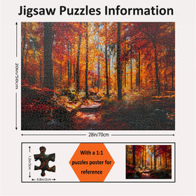 Yunlus matte finish landscape artwork on puzzle evokes serene forest mood.
