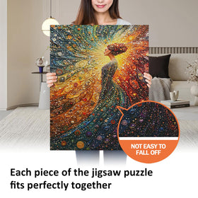 Yunlus 1000pc puzzle pieces close-up with precise cuts for snug fitting