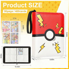 YunMor 400-pocket binder with removable sleeves protects and travels easily.