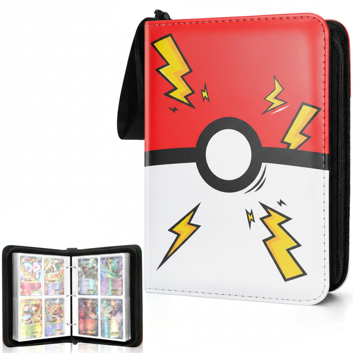 YunMor portable card binder with 4-pocket pages keeps cards organized.
