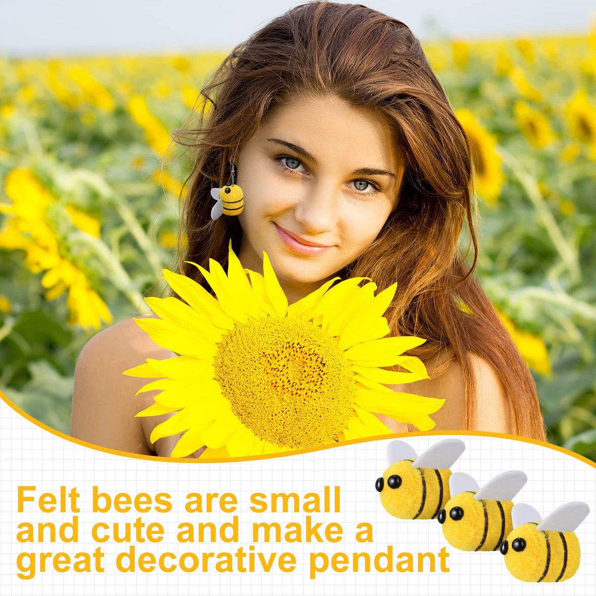 Yunsailing bee craft decorations for hats, shirts, backpacks and more.