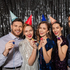 Yunsailing glitter fringe noise makers add sparkly flair to parties.