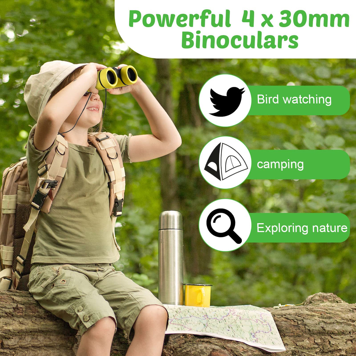 Yunsailing binoculars showing magnifying glass and compass for versatile outdoor tools