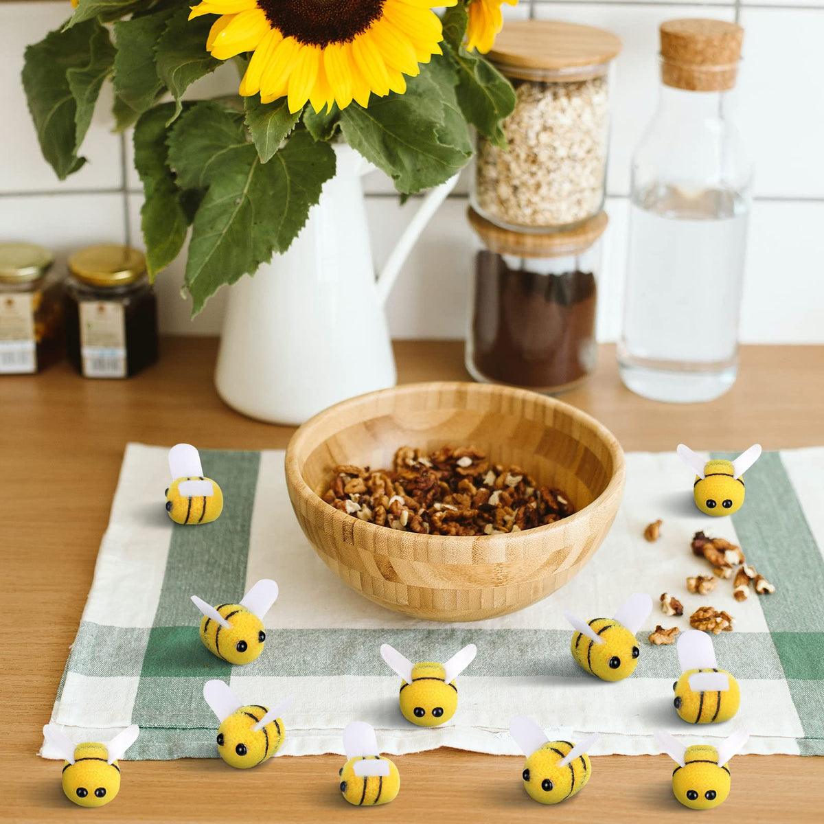 Yunsailing soft felt bees for parties add charming accents.