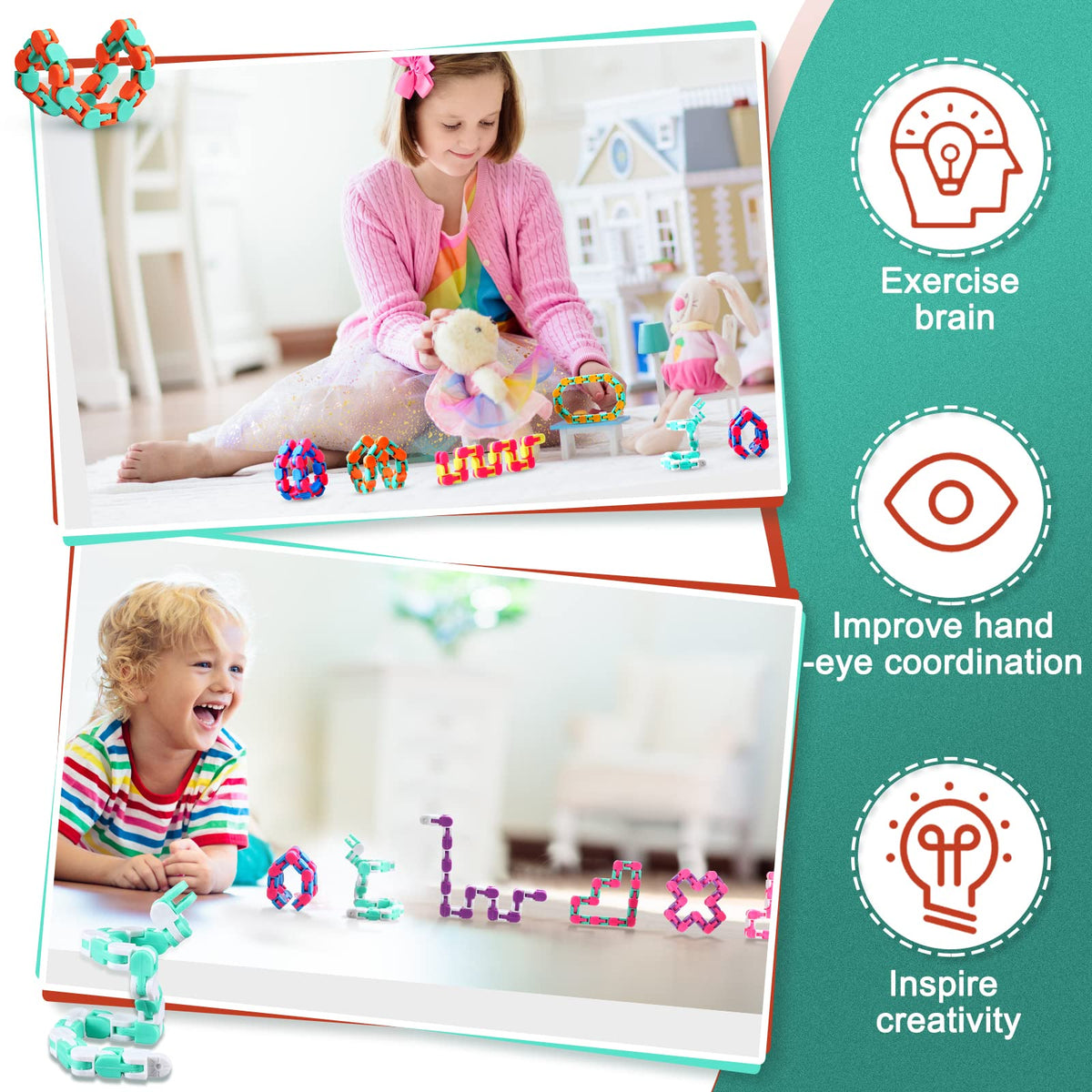 Yunsailing Snake chain toy ideal for classroom focus and sharing.