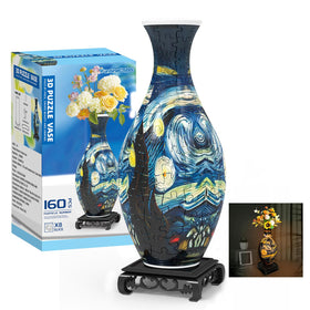 YunSheCSBS 3D puzzle vase with LED light adds warm ambiance to any room.