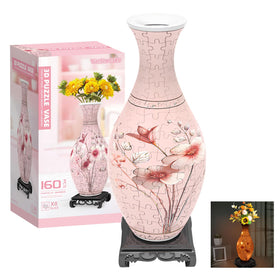 YunSheCSBS 3D puzzle vase with LED light adds ambient glow to any room.