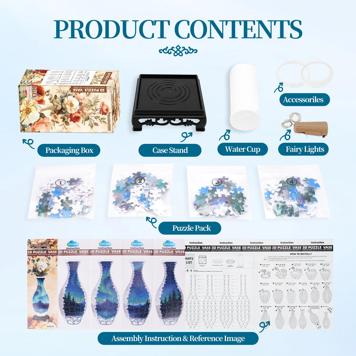YunSheCSBS curved puzzle pieces connect securely for a durable display