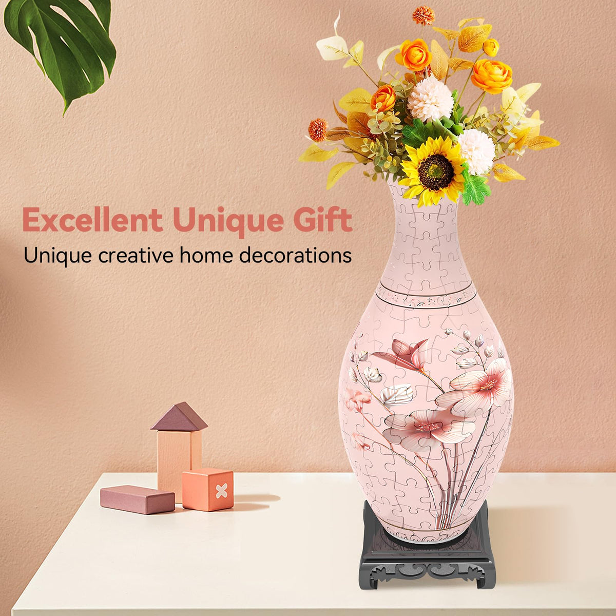 YunSheCSBS removable water cup vase ideal for real or artificial florals.