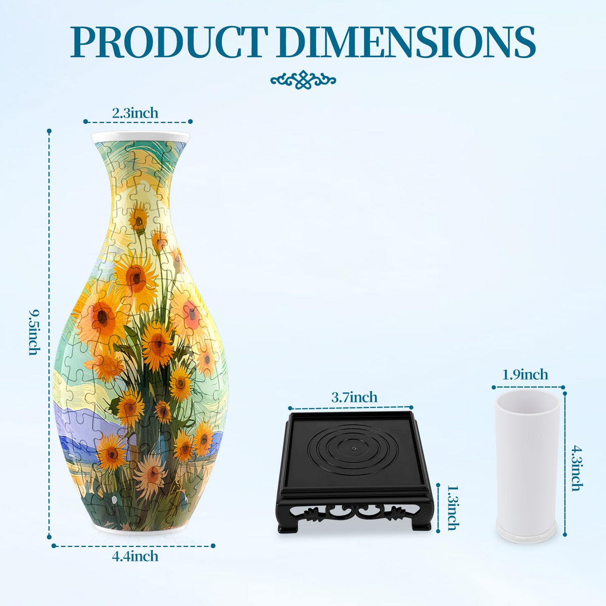 YunSheCSBS vase shown on a modern office desk for chic decor.