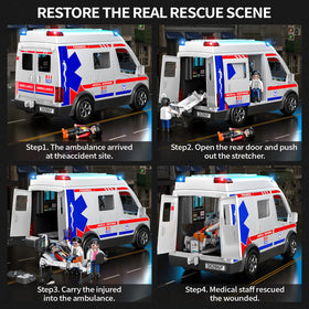 YunWings ambulance toy stretcher accessory enhances role play