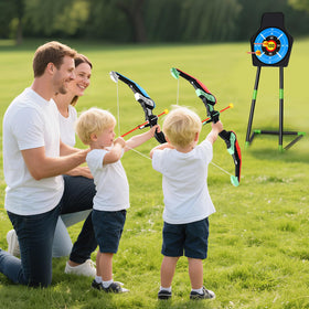 YunWings kid friendly archery set enabling imaginative night play