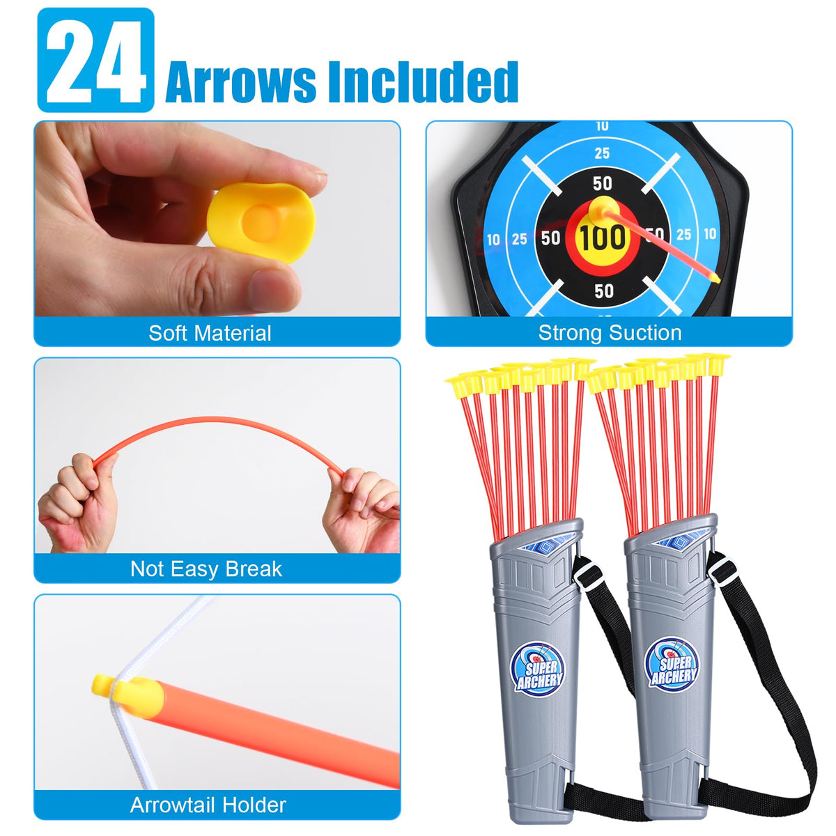 YunWings score targets for tracking shots at 25, 50, and 100 points