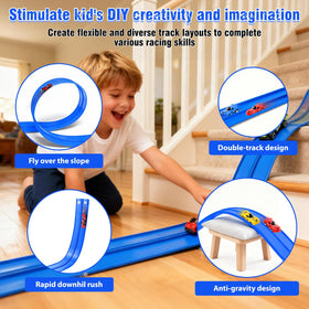 Yunzuiyue race track cars set includes two cars for instant racing action