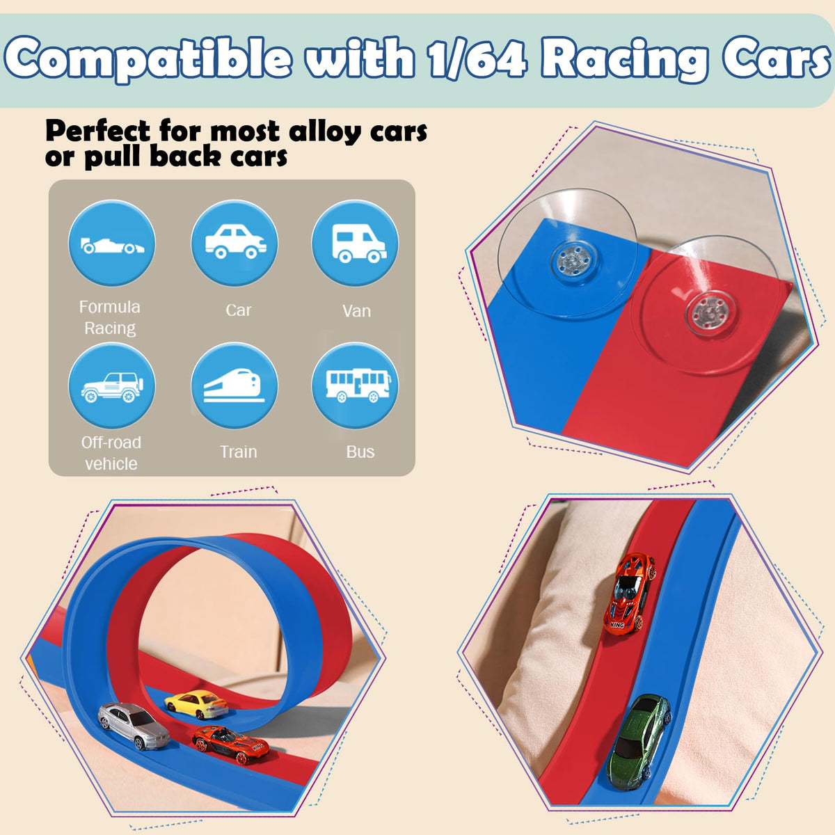 YUOIOYU Flex Tracks roll-out design demonstrates ready-to-play convenience.