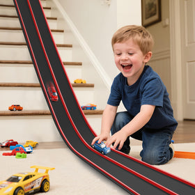 YUOIOYU flexible track 15ft bend ideal for versatile racing on any surface.