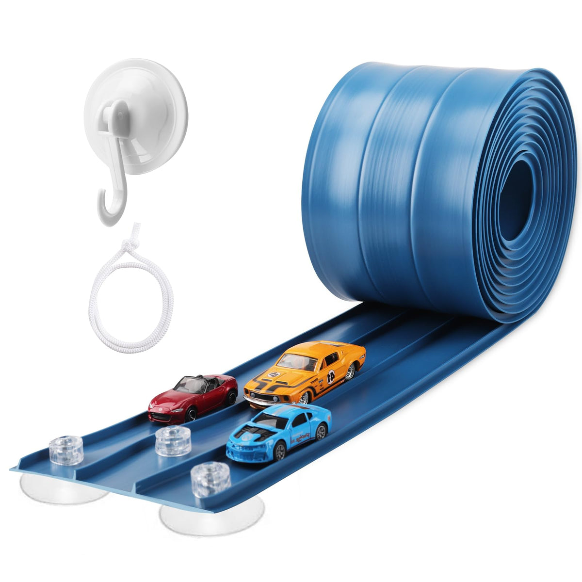 YUOIOYU 15-foot track expands play indoors or outdoors.